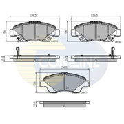 Comline Front & Rear Brake Discs & Pads fits Honda Civic VIII 2006-2012 1.3