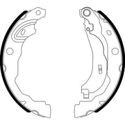 Mintex 4 x Brake Shoe Set Axle Kit fits Dacia Jogger 2021 on 1.0