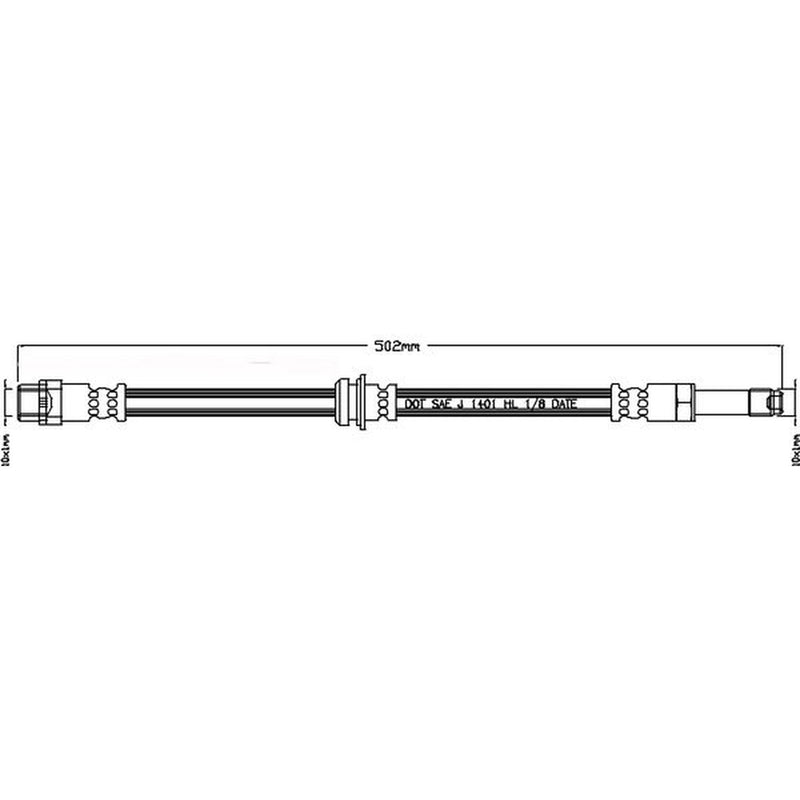 Juratek Brake Hydraulic Hose Line Rear fits BMW 3 1995-2007