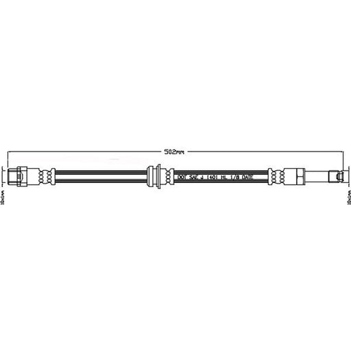 Juratek Brake Hydraulic Hose Line Right JBH1067