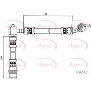 Apec Brake Hydraulic Hose Line Rear Right fits Toyota Yaris 1999-2005 1.3 1.4