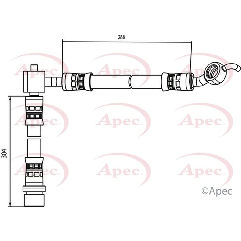 Apec Brake Hydraulic Hose Line Rear Right HOS4087