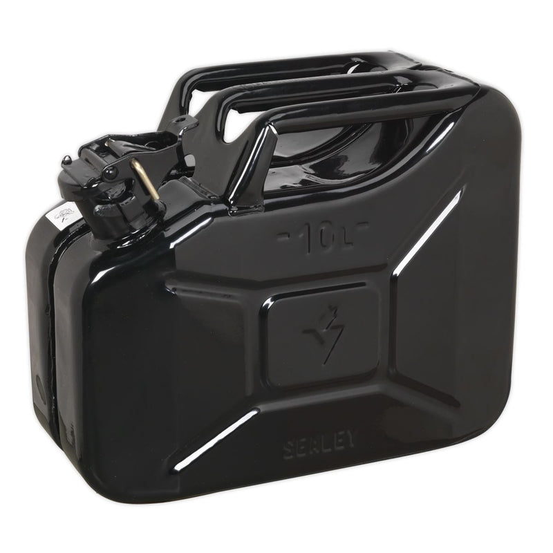 Sealey Jerry Can 10L Black JC10B Sealey - Dynamic Drive