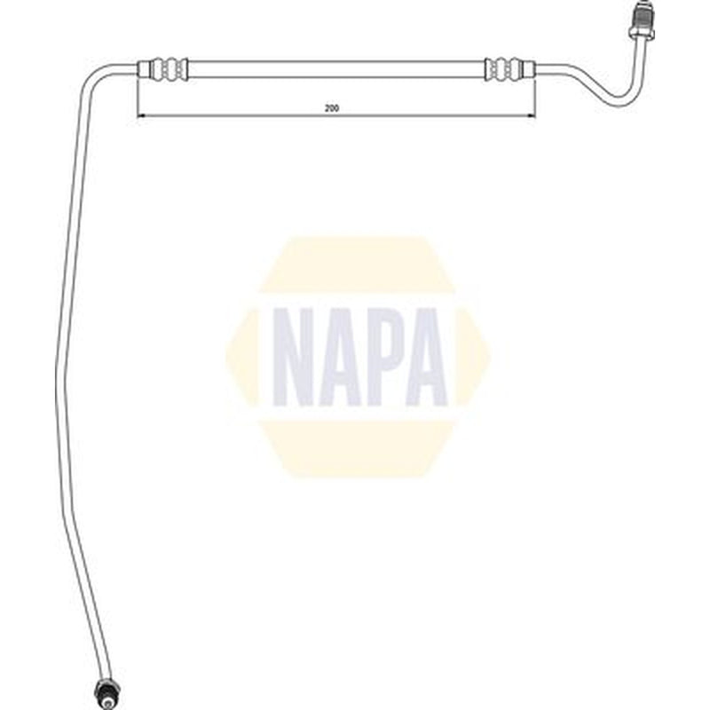 NAPA Brake Hydraulic Hose Line Rear Right fits Renault Grand Scénic II 2004-2009
