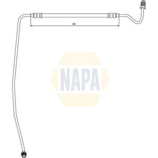 NAPA Brake Hydraulic Hose Line outer NBH1134