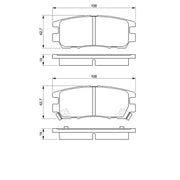 Bosch Front & Rear Pads fits Mitsubishi Pajero/Shogun 1997-1999 3.5