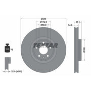 Textar 2 x Vented Front Brake Discs 92289305-x2