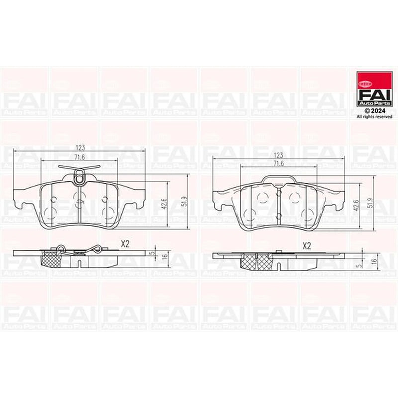 FAI Rear Brake Solid Discs & Pads fits Ford Mpv 2021 on 1.0