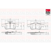 FAI Front Vented & Rear Vented Brake Discs & Pads fits Mazda 3 2003-2009 1.3 1.6