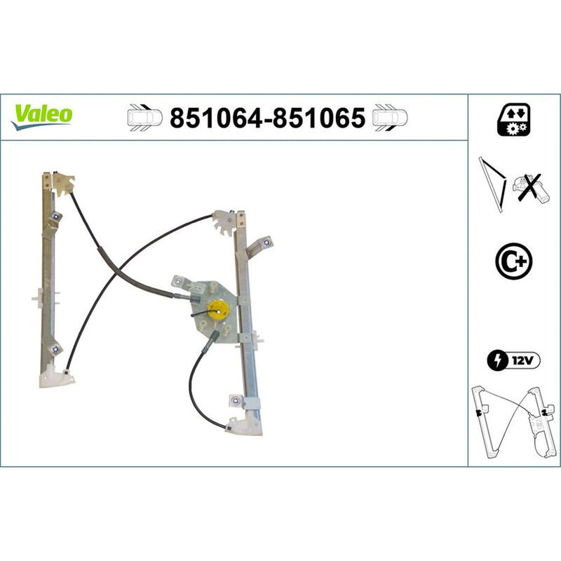 Valeo Electric Window Regulator Lifter Left Front 851064