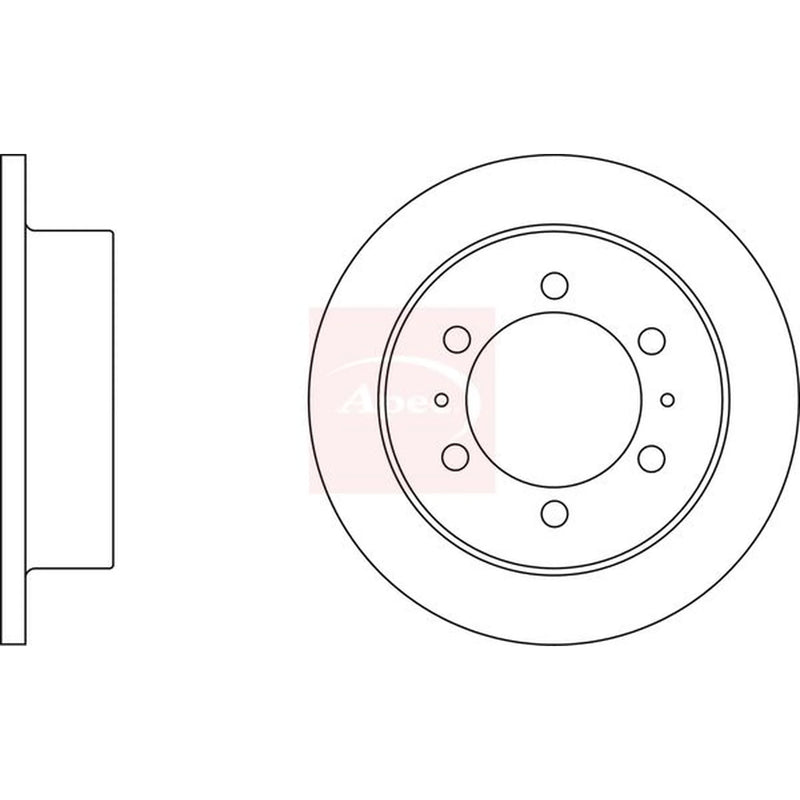 Apec 2 x Solid Rear Brake Discs DSK2070-x2