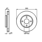 Bosch Front Brake Vented Discs & Pads fits Ford Mondeo Turnier 1996-2000 1.8 2.0