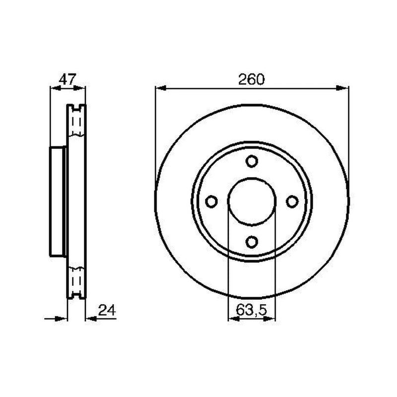 Bosch Front Brake Vented Discs & Pads fits Ford Mondeo Turnier 1996-2000 1.8 2.0
