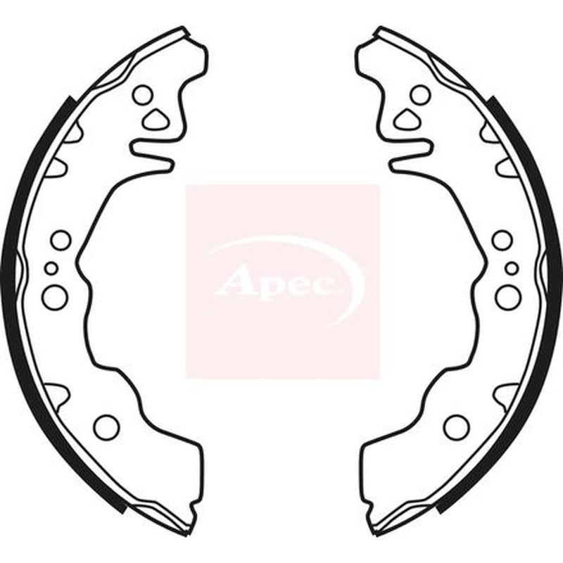 Apec Brake Shoe Set Axle Kit fits Daihatsu Materia 2006 on 1.5