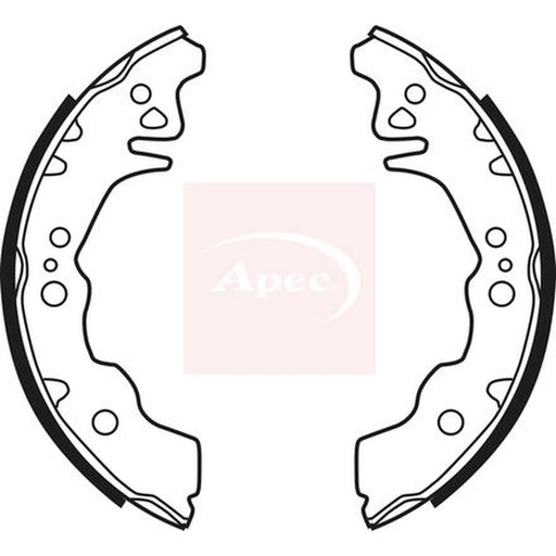 Apec Brake Shoe Set Axle Kit fits Daihatsu Materia 2006 on 1.5