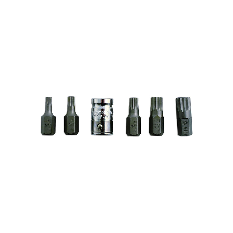 Laser Spline Bit Set 6pc 0592 Laser - Dynamic Drive