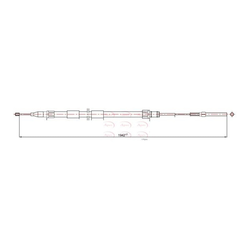 Apec Handbrake Cable Left Rear fits BMW X5 2000-2006 3.0 4.4 4.6 4.8