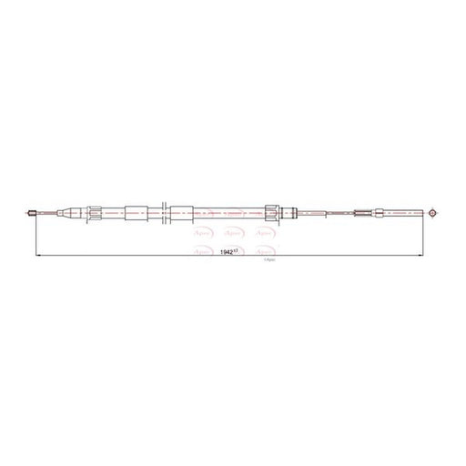 Apec Handbrake Cable Left Rear fits BMW X5 2000-2006 3.0 4.4 4.6 4.8