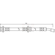 Apec Brake Hydraulic Hose Line Front fits Nissan Micra I 1982-1992 1.0 1.2