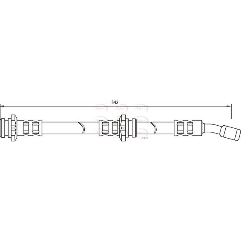 Apec Brake Hydraulic Hose Line Front fits Nissan Micra I 1982-1992 1.0 1.2