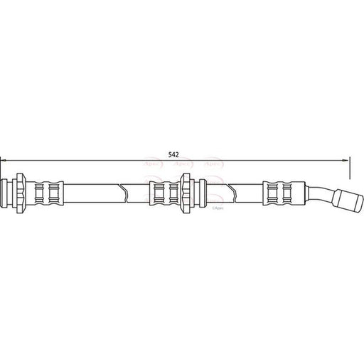 Apec Brake Hydraulic Hose Line Front fits Nissan Micra I 1982-1992 1.0 1.2