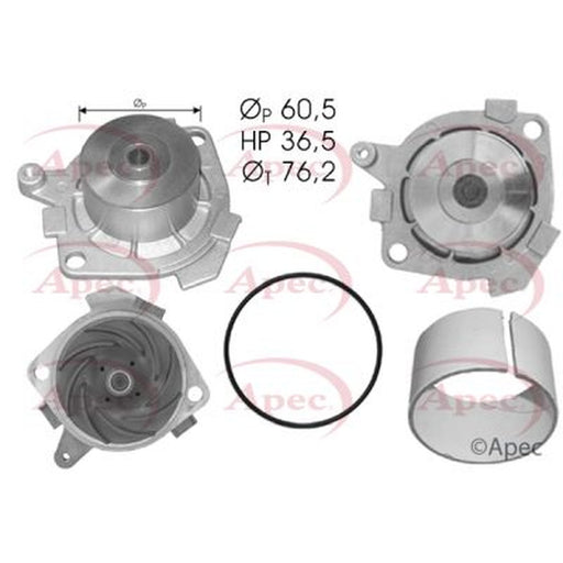 Apec Engine Cooling Water Pump fits Fiat Bravo I 1995-2001 2.0