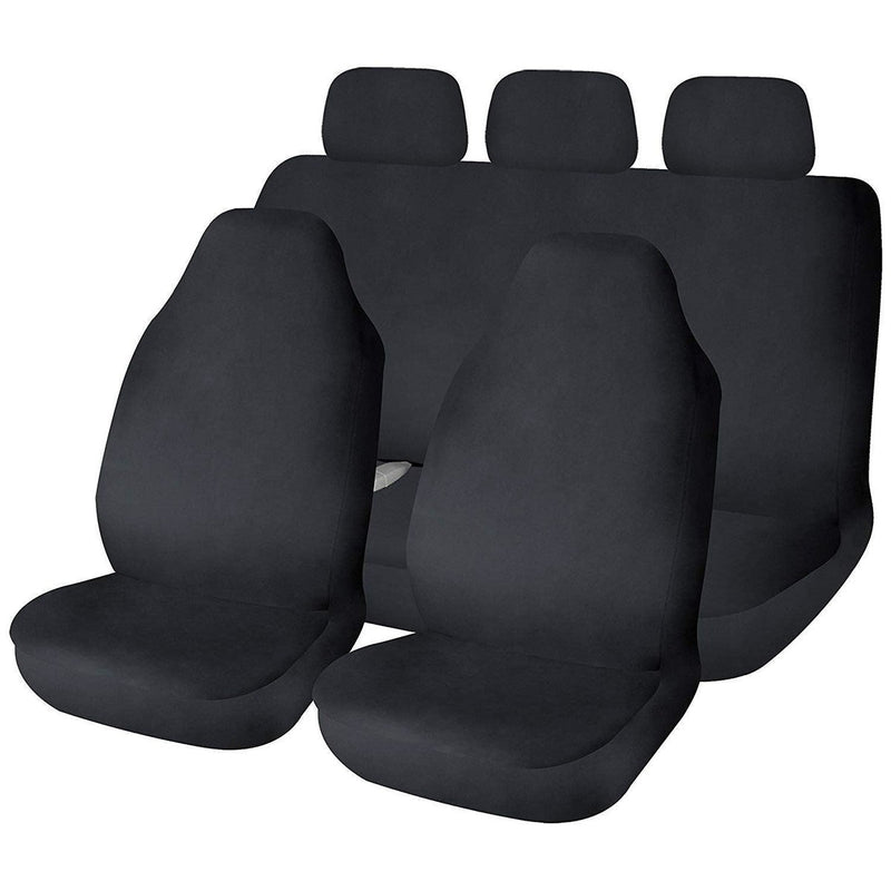 Sakura Full Set Universal Black Waterproof Durable Car Seat Covers Protectors Sakura - Bars 4 Cars