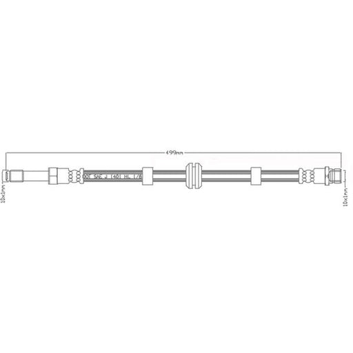 Juratek Brake Hydraulic Hose Line Front fits Ford Galaxy I 1995-2006