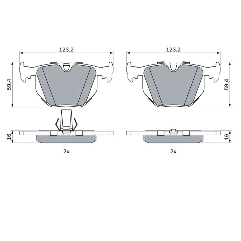 Bosch Front & Rear Pads fits BMW 3 2000-2006