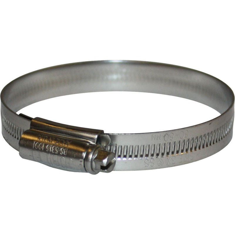 Jubilee Hose Clip 60 80mm Zinc Plated Mild Steel Size 3XMS Jubilee - Dynamic Drive