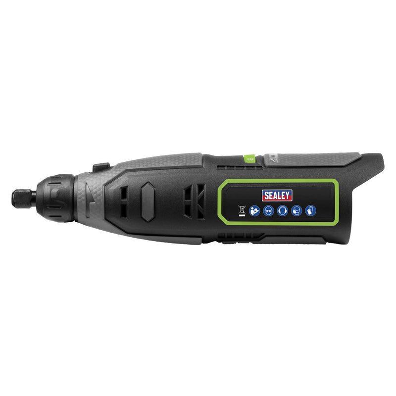 Sealey Cordless Multipurpose Mini Grinder Kit 10.8V 2Ah SV10.8 Series CP108VMG Sealey - Dynamic Drive