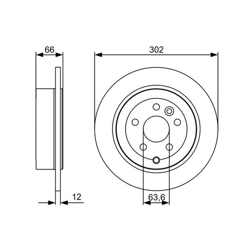 Bosch Rear Brake Solid Discs & Pads fits Land Rover Freelander 2 2006-2014 2.2