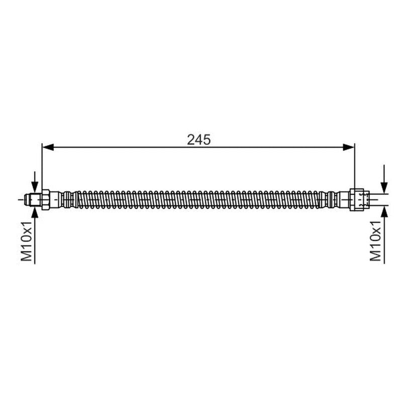 Bosch Brake Hydraulic Hose Line Rear fits Mercedes-Benz S-Class 1998-2006