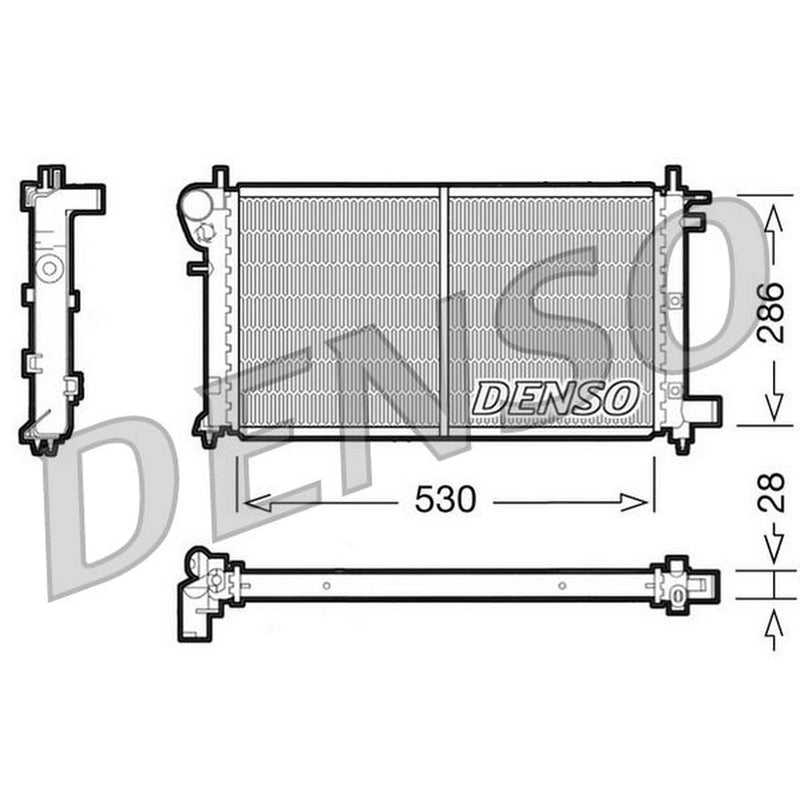 Denso Engine Radiator fits Peugeot 106 I 1994-1996 1.5