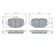 Bosch Front & Rear Pads fits Mercedes-Benz C-Class 2021 on 206.041