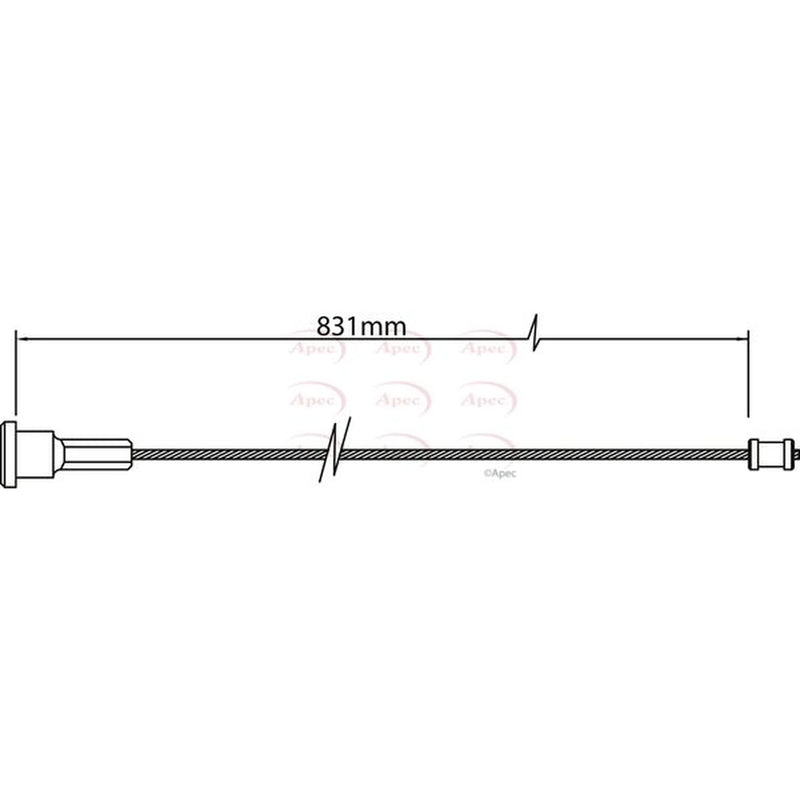 Apec Handbrake Cable Right Rear CAB1467