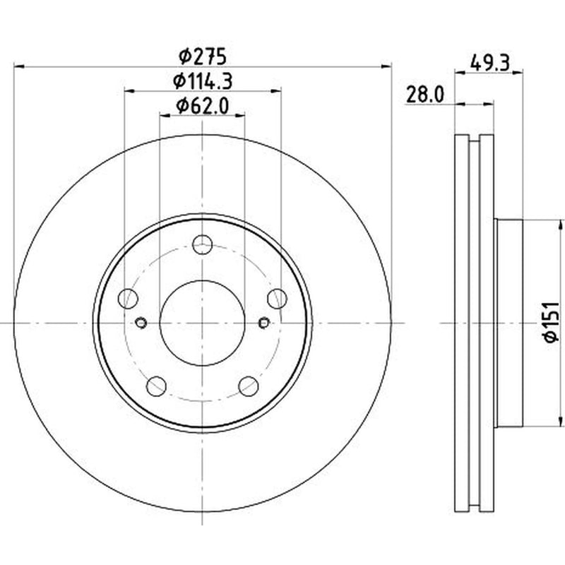 DON Front & Rear Brake Discs & Pads fits Toyota Estima II 2000-2006 2.0 2.4 3.0
