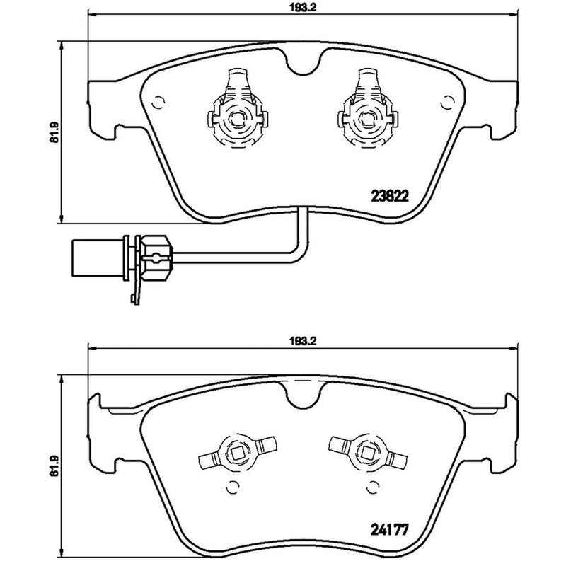 Brembo 4 x Front Brake Pad Set fits Bentley Continental 2003-2018 4.0 6.0