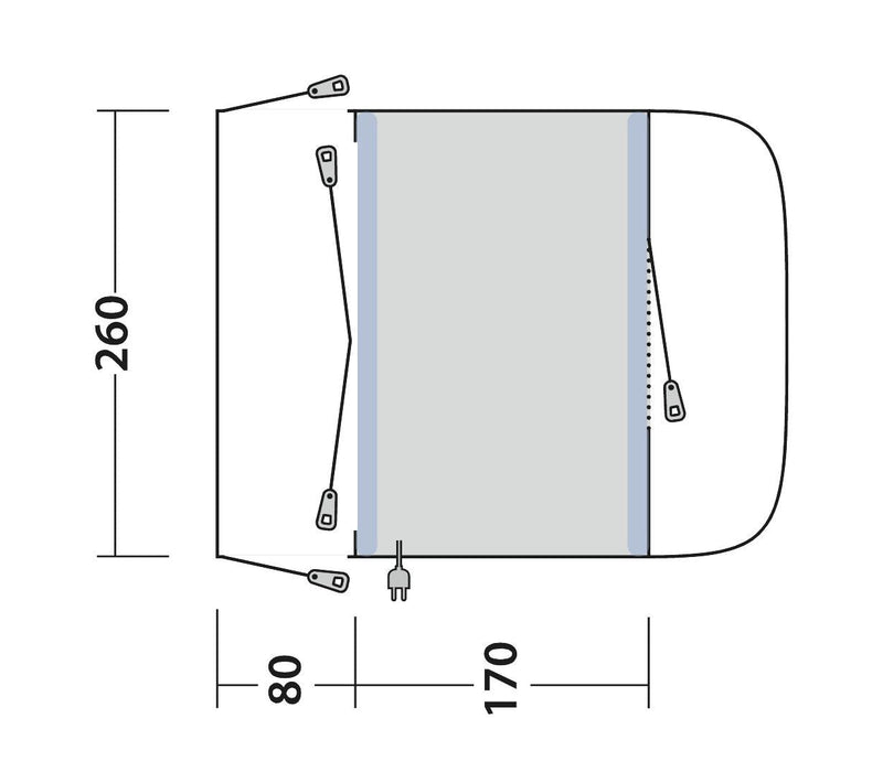 Outwell Santa Monica Driveaway Air Awning Grey Outwell - Dynamic Drive