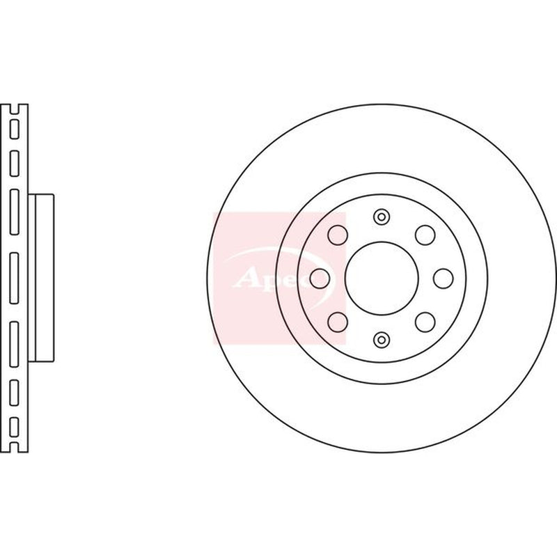 Apec Front Brake Vented Discs & Pads fits Fiat Punto Evo 2009-2012 1.4