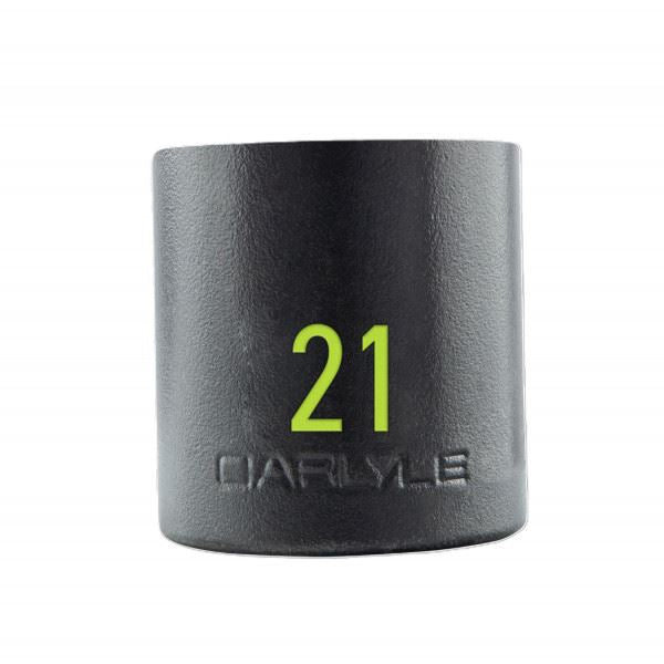 Carlyle Tools 1/2In Drive 21mm 6 Pt Stubby Impact Socket - image 1