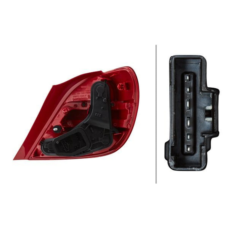 Hella Tail Light / Lamp R10W Left fits Peugeot 207 2006-2015 1.4 1.6