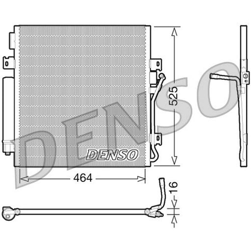 Denso Air Conditioning Condenser fits Dodge Nitro 2006-2012 2.8 3.7 4.0