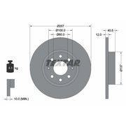 Textar 2 x Solid Front Brake Discs 92164603-x2