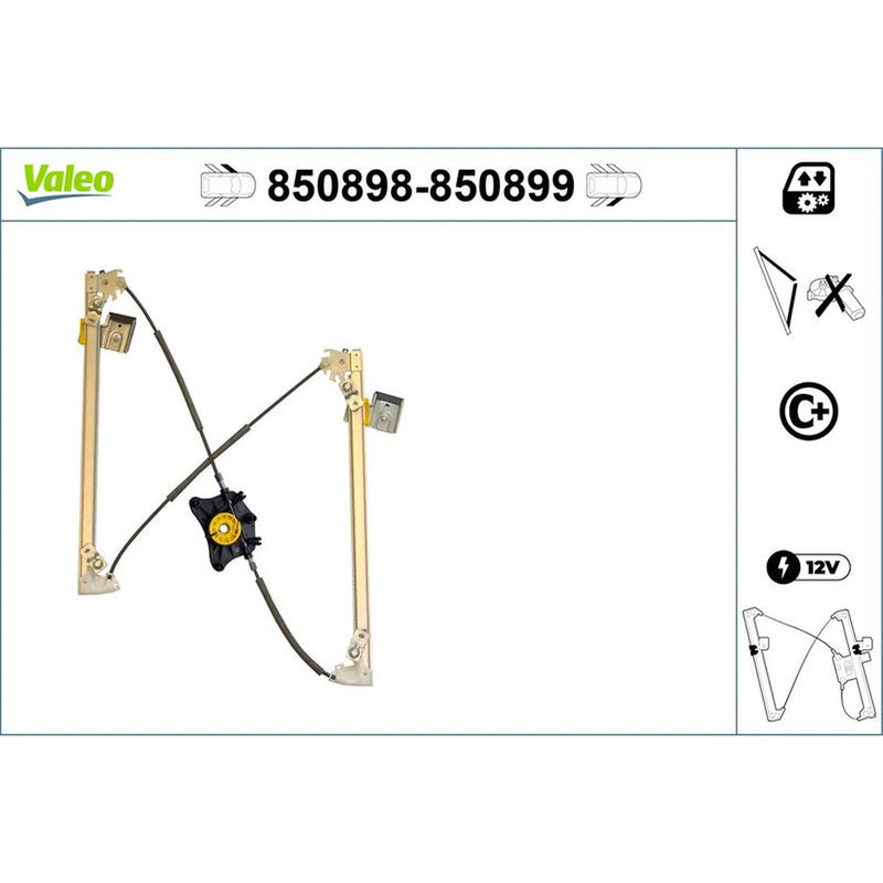 Valeo Electric Window Regulator Lifter Right Front 850899