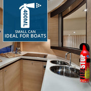 Compact Fire Stop Extinguisher Flame Retardant Home Caravan Car Van Boat 400ml Fire Stop  - Dynamic Drive