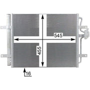 Mahle Air Conditioning Condenser fits VW Golf VII 2014-2021
