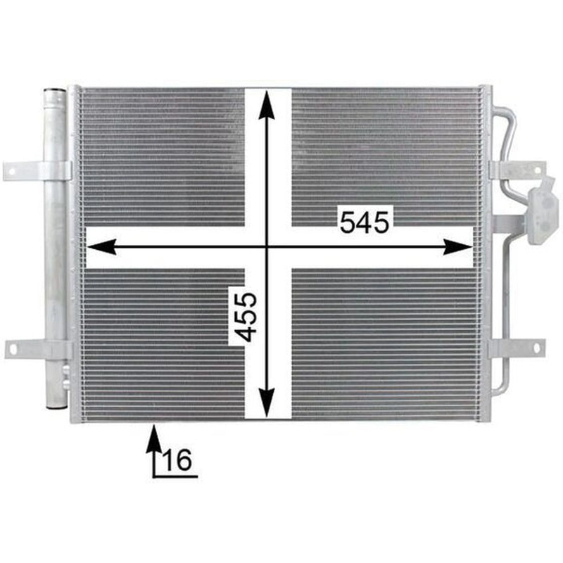 Mahle Air Conditioning Condenser fits VW Golf VII 2014-2021