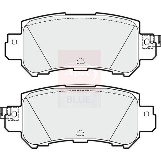 Apec Rear Brake Pad Set fits Mazda CX-3 2015-2018 1.5 2.0