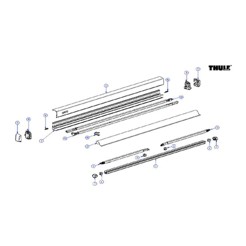 Thule 3200 AWNING SPARE PARTS - 4 - MAIN HOUSING TOP 3200 ANO 2.50M — 4 - MAIN